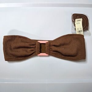 Aerie Brown Bandeau Bikini Top